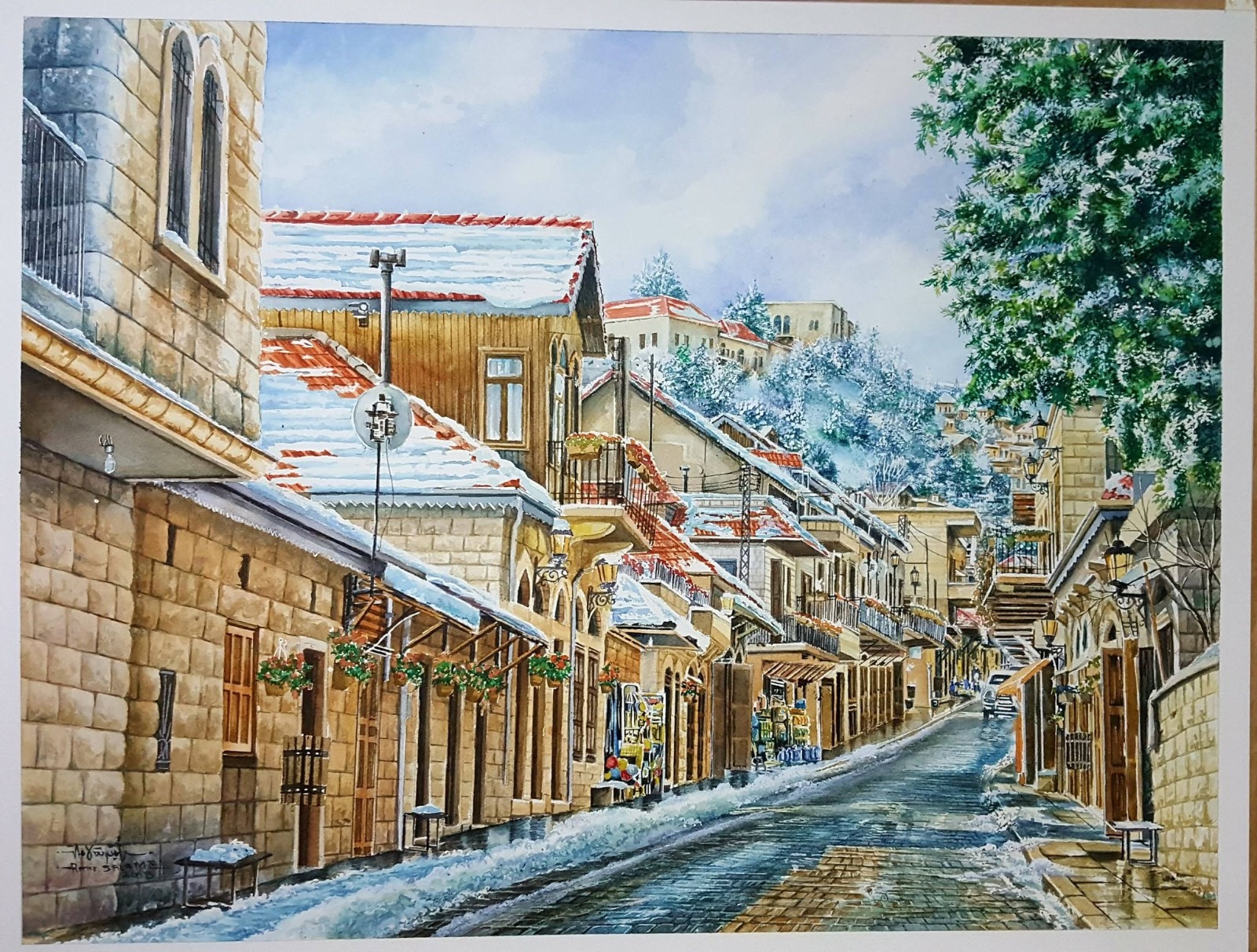 Winter in Rachaya fine art print